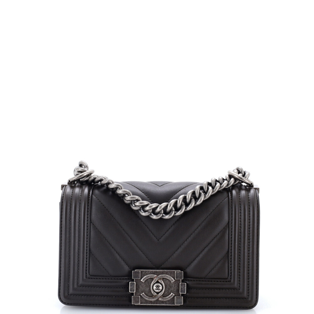 Chanel Small Boy Flap Bag Chevron Lambskin